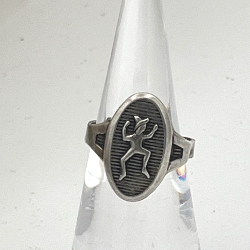 Vintage Sterling‎ Filled Brownie Ring, Adjustable 50s/60s Girl Scout Jewelry